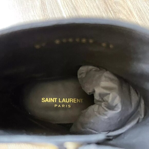 SAINT LAURENT West 45 Metallic Western Ankle Boot - Picture 12 of 16